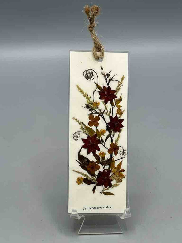 Handmade Pressed Dried Real Flower 2-sided bookmark - Floral Array
