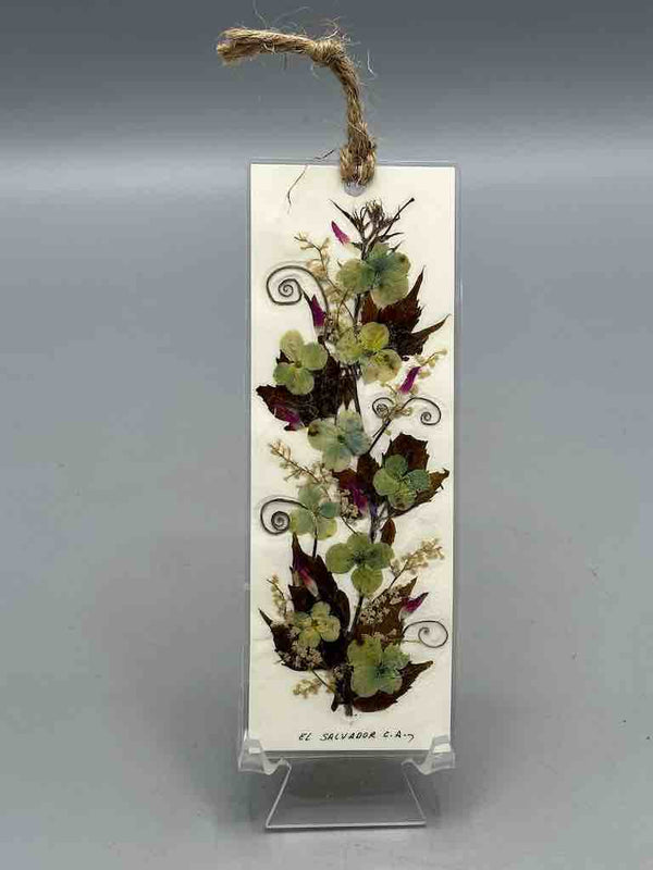 Handmade Pressed Dried Real Flower 2-sided bookmark - Floral Array