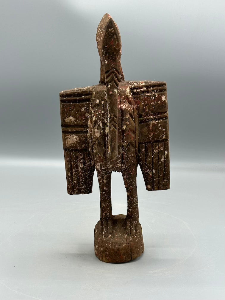 Small Senufo Contemporary Painted Hornbill Statue | 11" - Mali