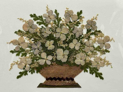 Handmade Pressed Dried Real Flower Greeting Card - Floral Arrangement