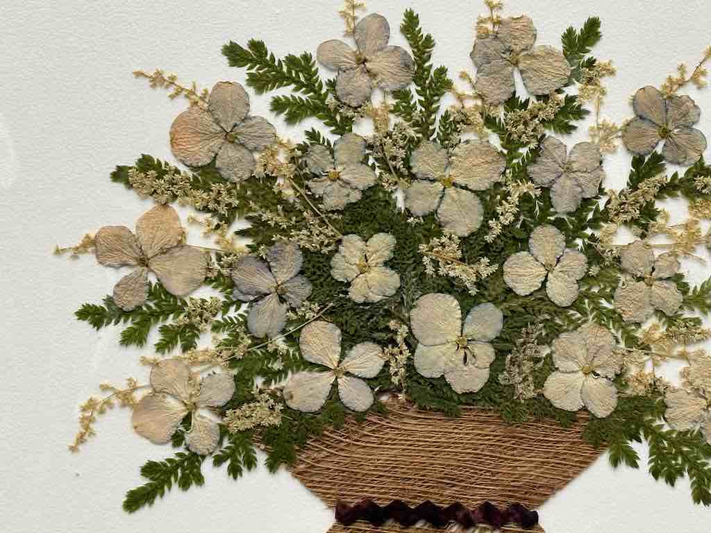 Handmade Pressed Dried Real Flower Greeting Card - Floral Arrangement