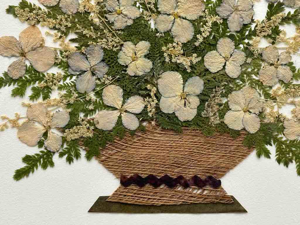 Handmade Pressed Dried Real Flower Greeting Card - Floral Arrangement