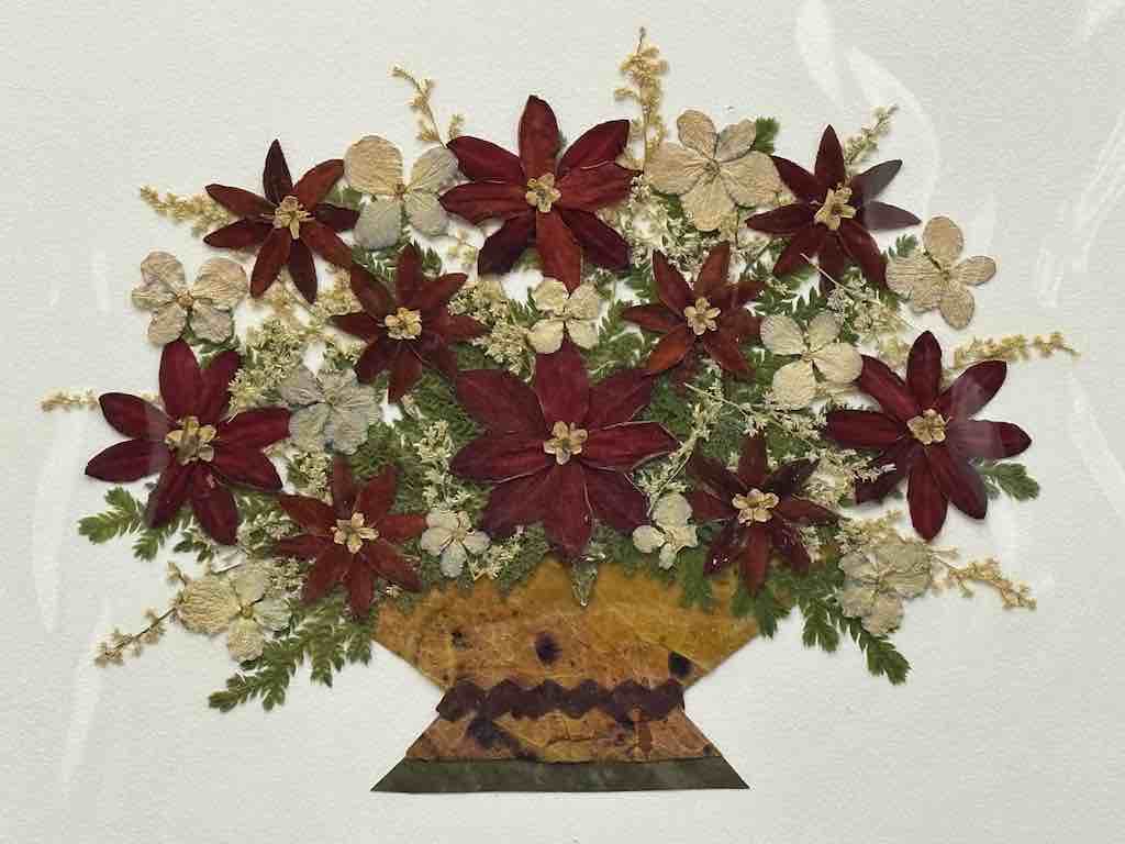 Handmade Pressed Dried Real Flower Greeting Card - Floral Arrangement