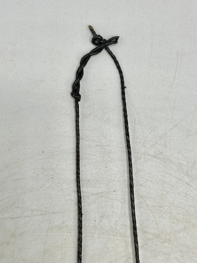 Vintage Cone Shell Black Leather Pendant Necklace - Mali