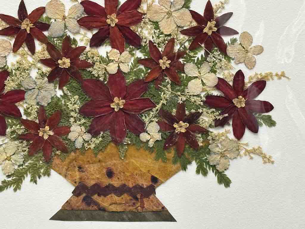 Handmade Pressed Dried Real Flower Greeting Card - Floral Arrangement