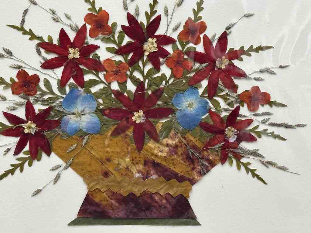 Handmade Pressed Dried Real Flower Greeting Card - Floral Arrangement