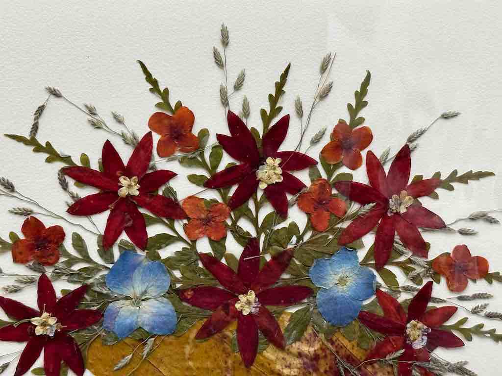 Handmade Pressed Dried Real Flower Greeting Card - Floral Arrangement