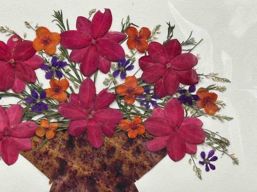 Handmade Pressed Dried Real Flower Greeting Card - Floral Arrangement