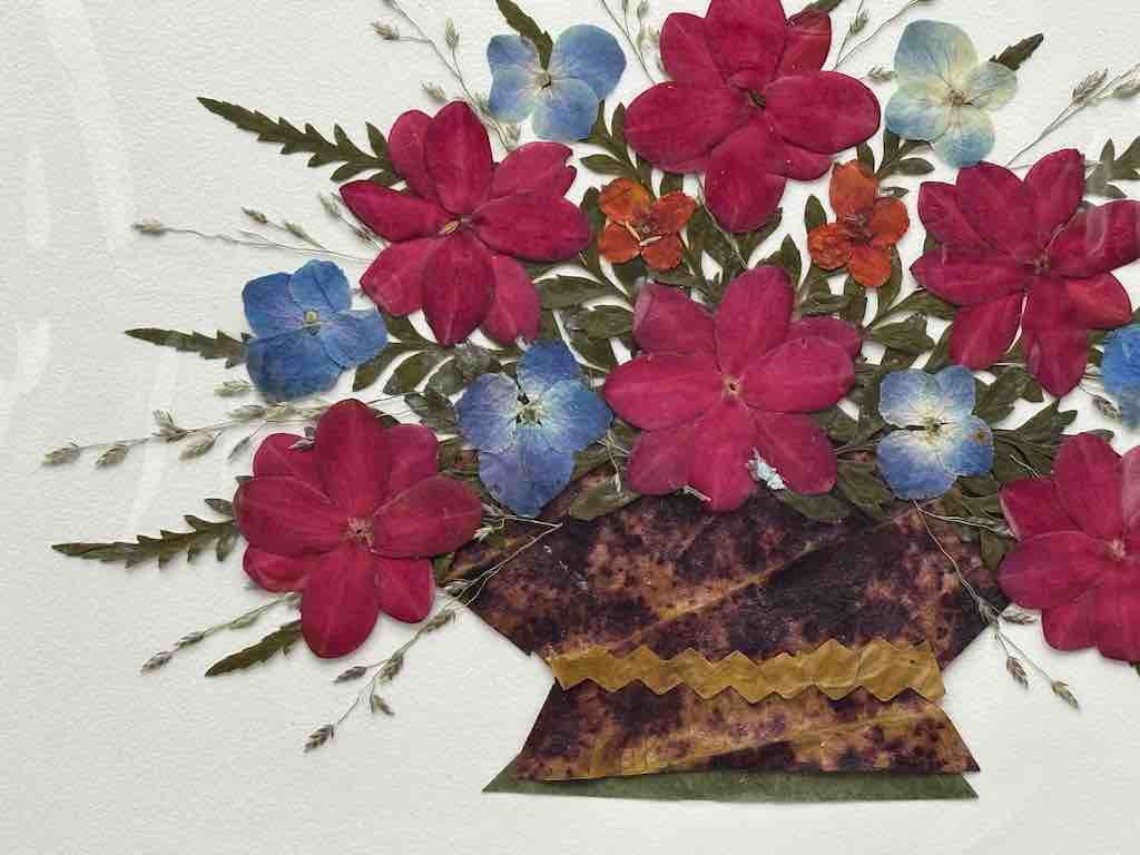 Handmade Pressed Dried Real Flower Greeting Card - Floral Arrangement