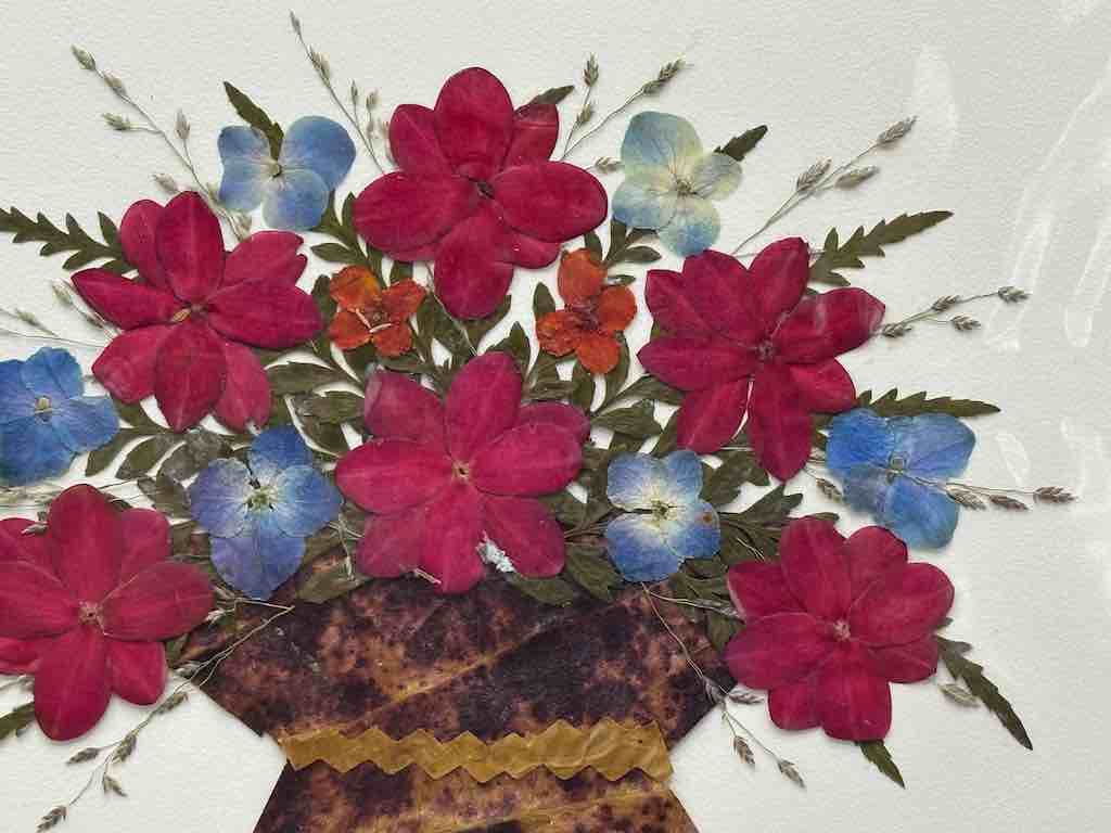 Handmade Pressed Dried Real Flower Greeting Card - Floral Arrangement