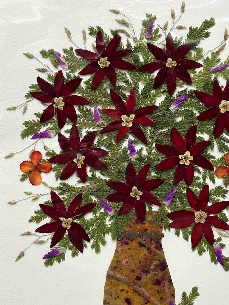 Handmade Pressed Dried Real Flower Greeting Card - Floral Arrangement