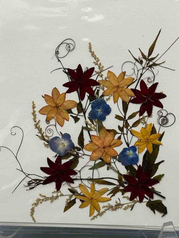 Handmade Pressed Dried Real Flower Greeting Card - Floral Corner