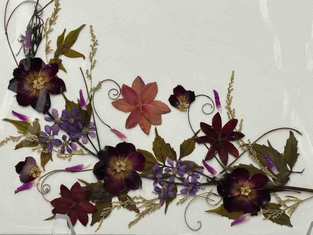 Handmade Pressed Dried Real Flower Greeting Card - Floral Corner