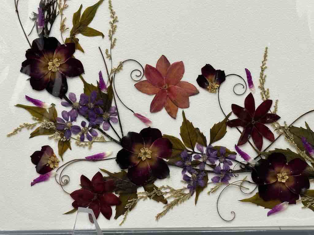 Handmade Pressed Dried Real Flower Greeting Card - Floral Corner