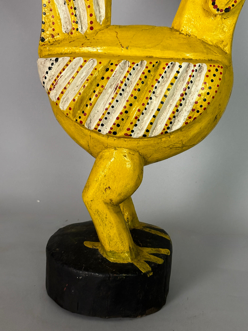 Large Yellow Wooden Chicken Figure | Mali, Africa