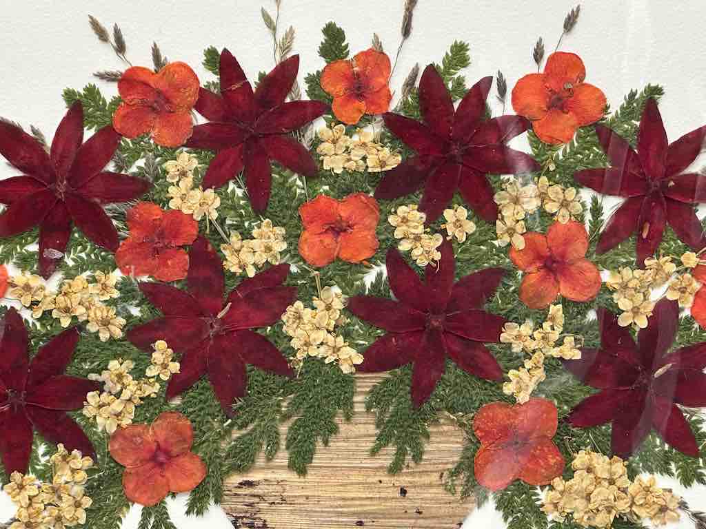 Handmade Pressed Dried Real Flower Greeting Card - Floral Arrangement