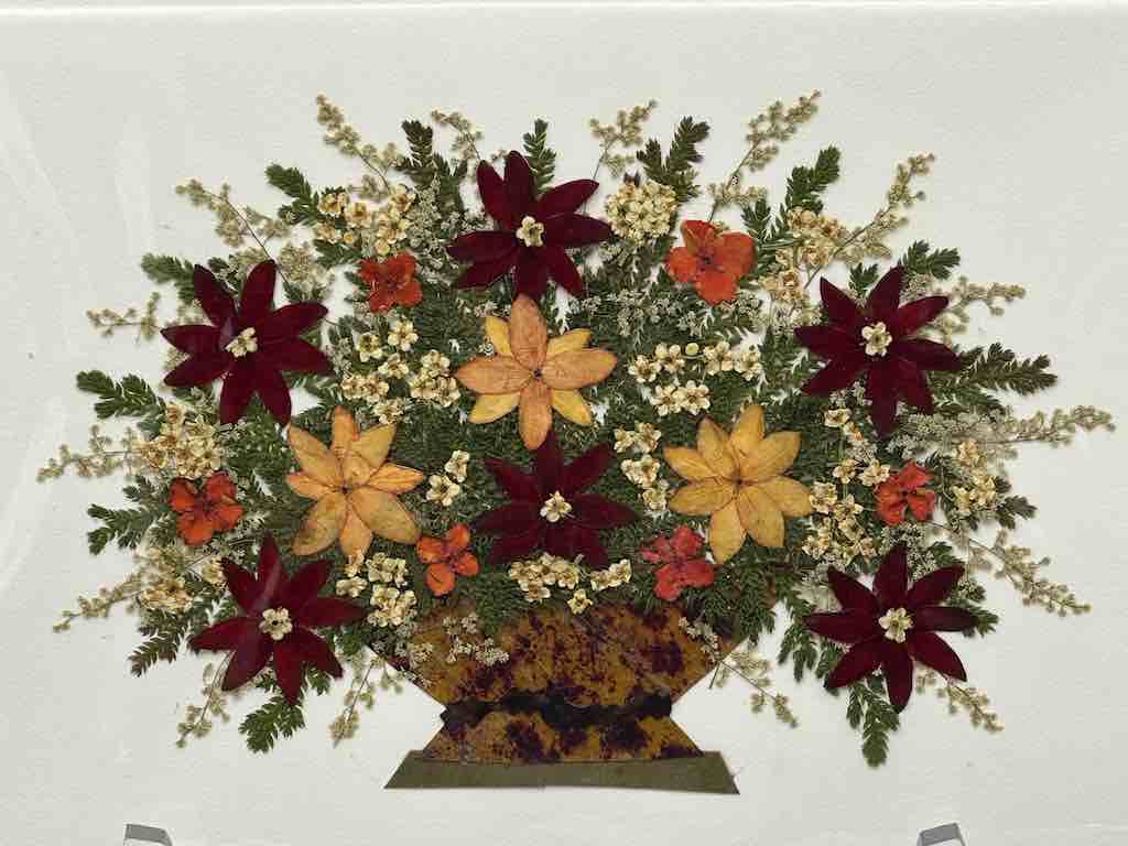 Handmade Pressed Dried Real Flower Greeting Card - Floral Arrangement