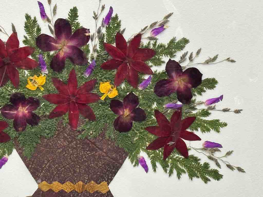 Handmade Pressed Dried Real Flower Greeting Card - Floral Arrangement