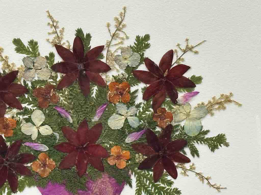 Handmade Pressed Dried Real Flower Greeting Card - Floral Arrangement