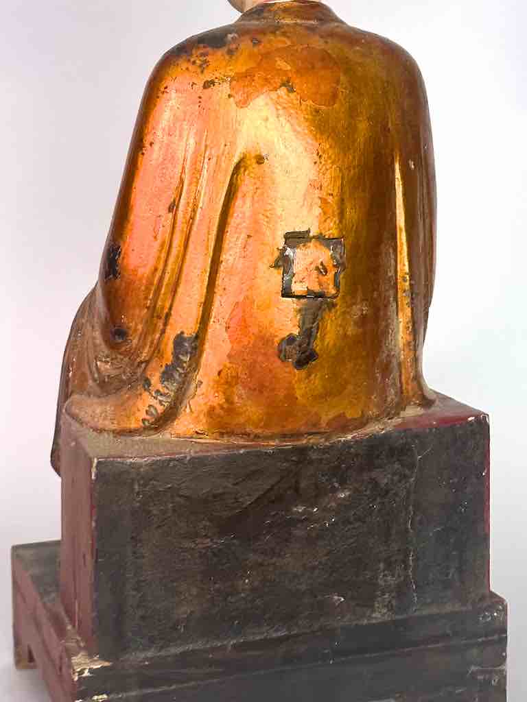 Antique Vietnamese Seated Forest Lady Buddhist Altar Statue