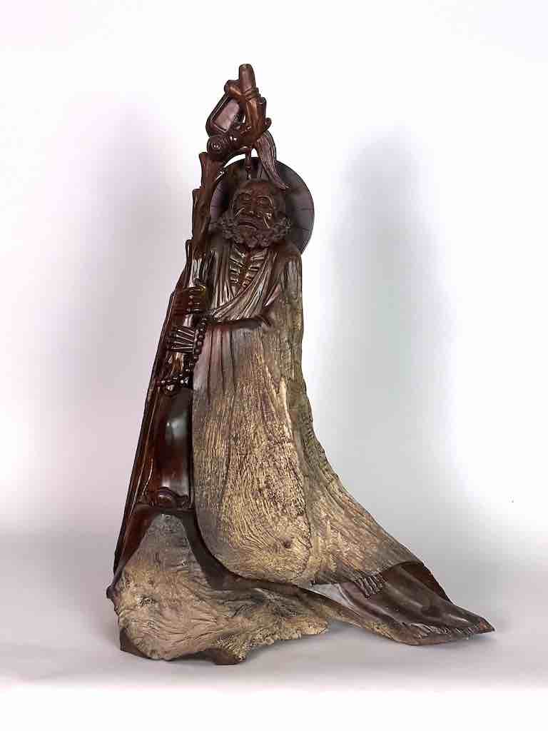 Vietnamese Rosewood Buddhist God Statue