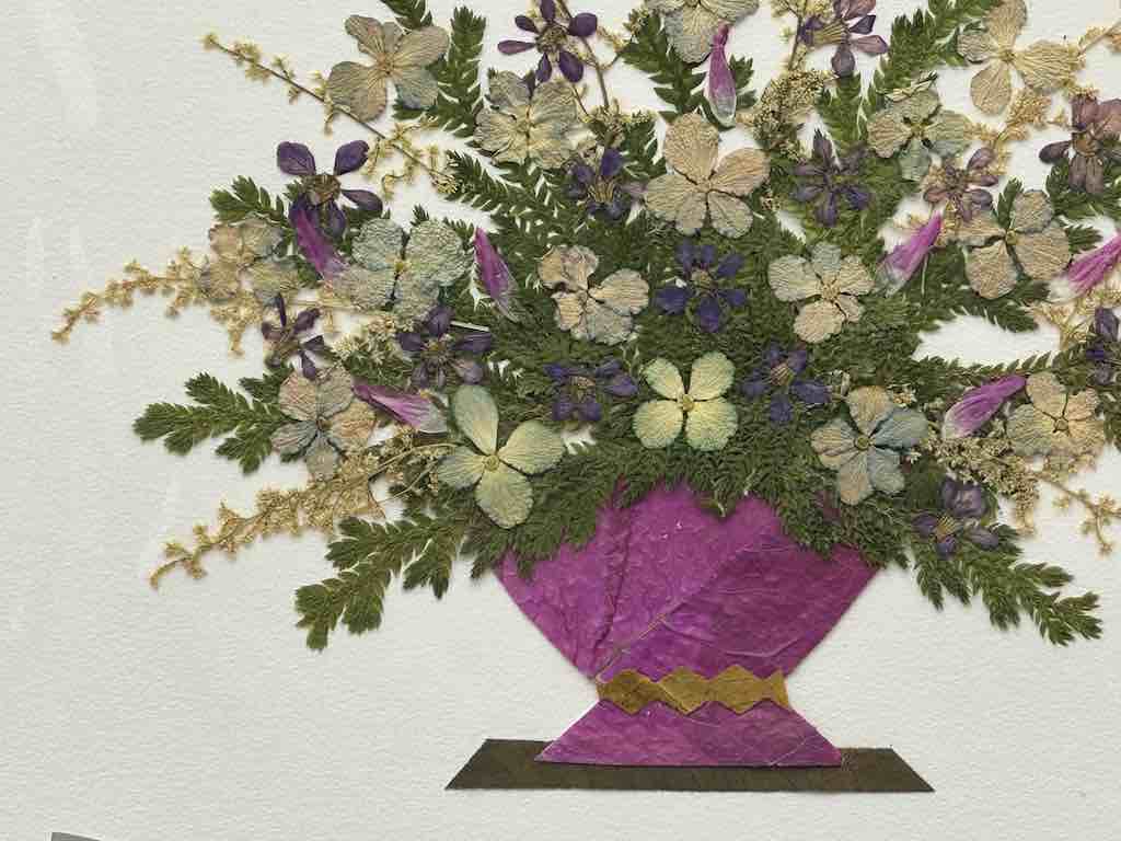 Handmade Pressed Dried Real Flower Greeting Card - Floral Arrangement