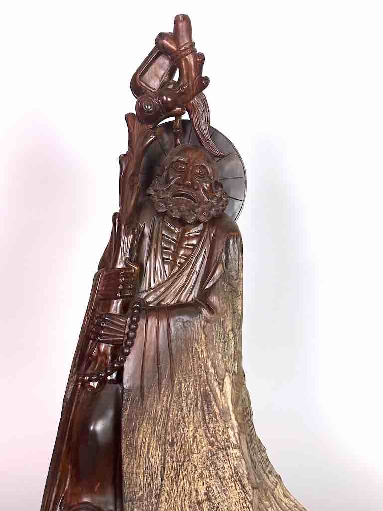 Vietnamese Rosewood Buddhist God Statue