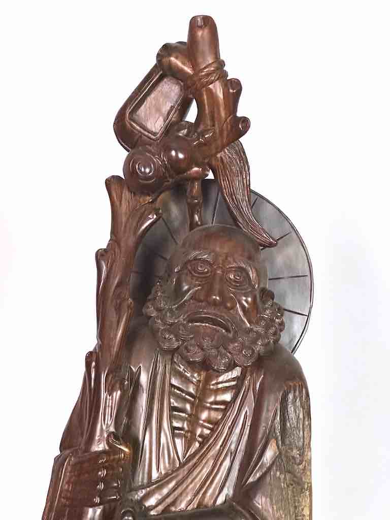 Vietnamese Rosewood Buddhist God Statue