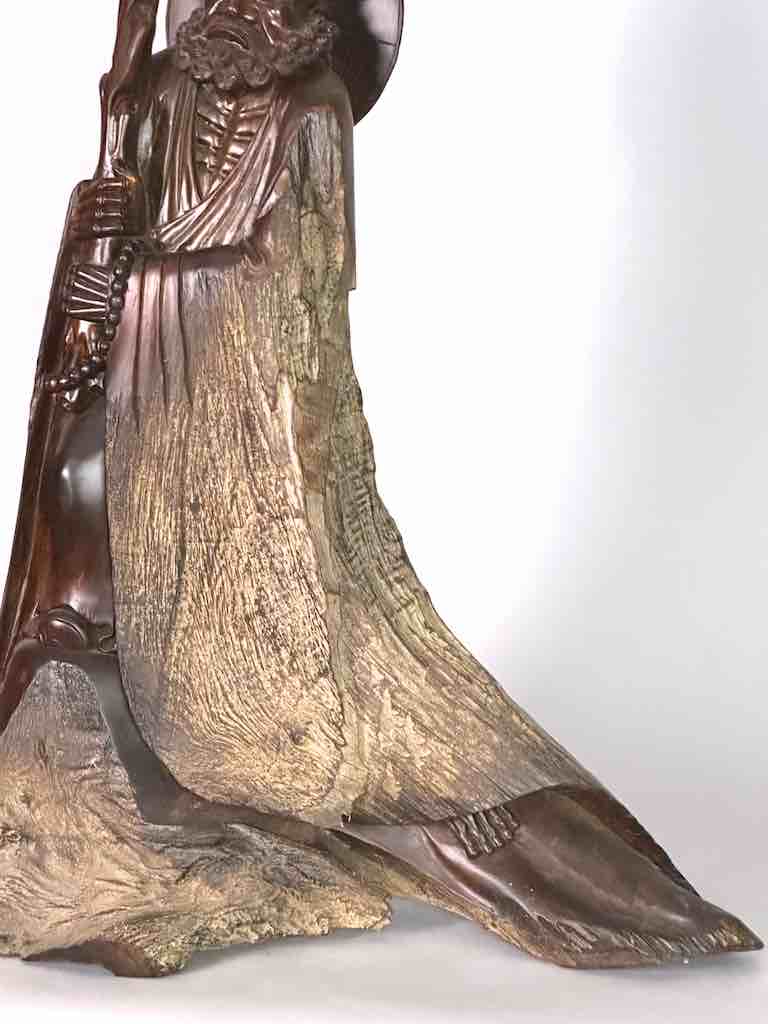 Vietnamese Rosewood Buddhist God Statue