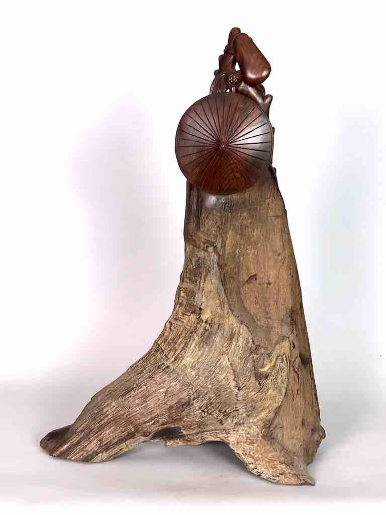 Vietnamese Rosewood Buddhist God Statue