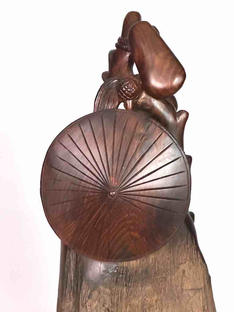 Vietnamese Rosewood Buddhist God Statue