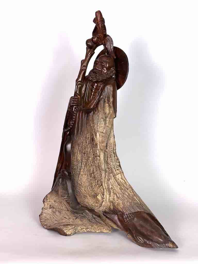 Vietnamese Rosewood Buddhist God Statue