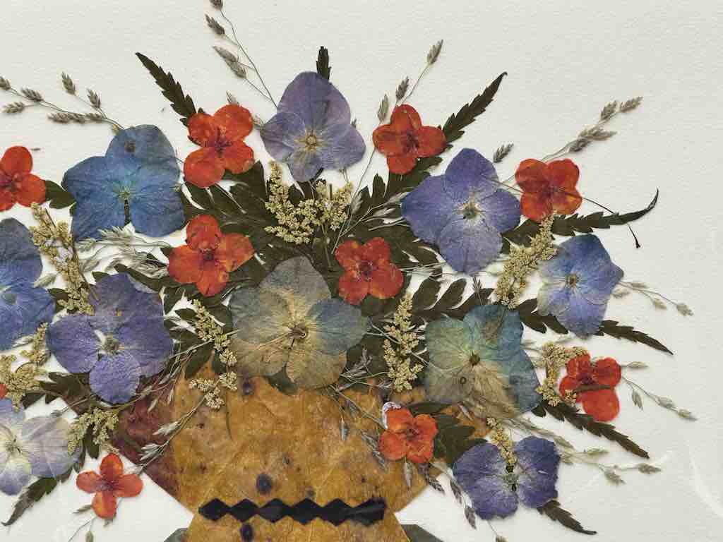 Handmade Pressed Dried Real Flower Greeting Card - Floral Arrangement