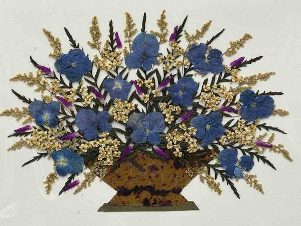 Handmade Pressed Dried Real Flower Greeting Card - Floral Arrangement