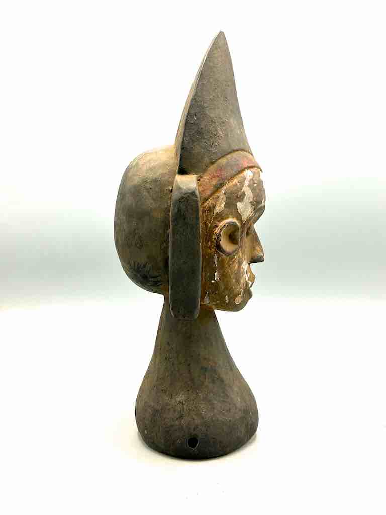 Vintage Igbo Male Head Dance Crest Statue | 14" - Nigeria