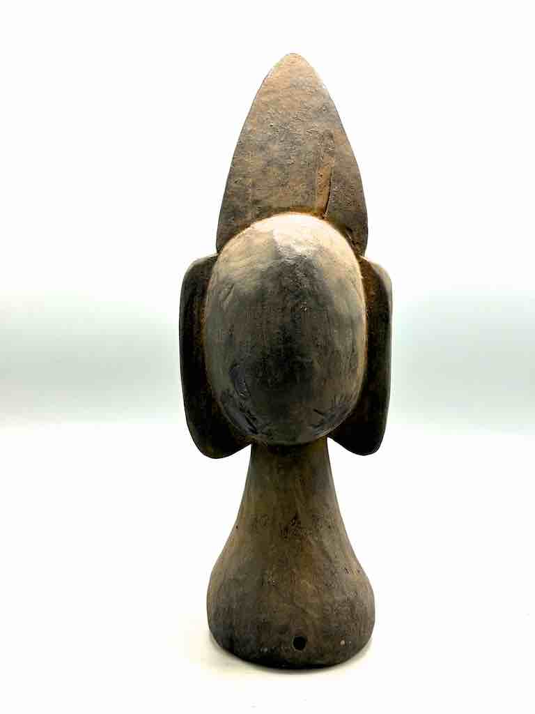 Vintage Igbo Male Head Dance Crest Statue | 14" - Nigeria