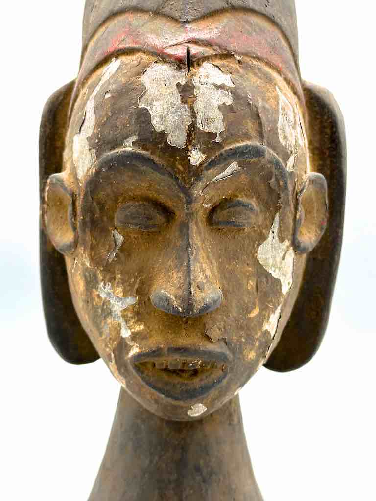 Vintage Igbo Male Head Dance Crest Statue | 14" - Nigeria