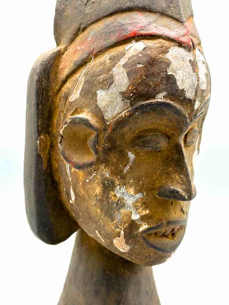 Vintage Igbo Male Head Dance Crest Statue | 14" - Nigeria