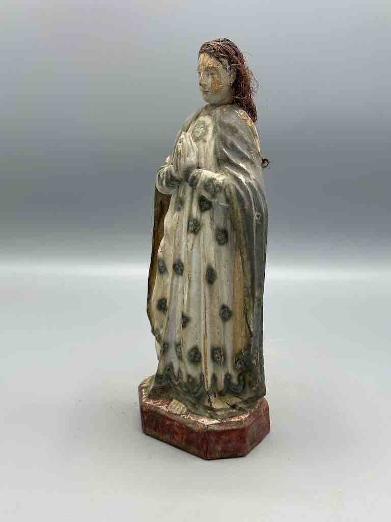 Small Antique Vietnamese Catholic Female Saint Figure