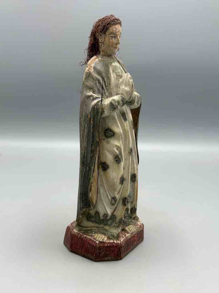 Small Antique Vietnamese Catholic Female Saint Figure