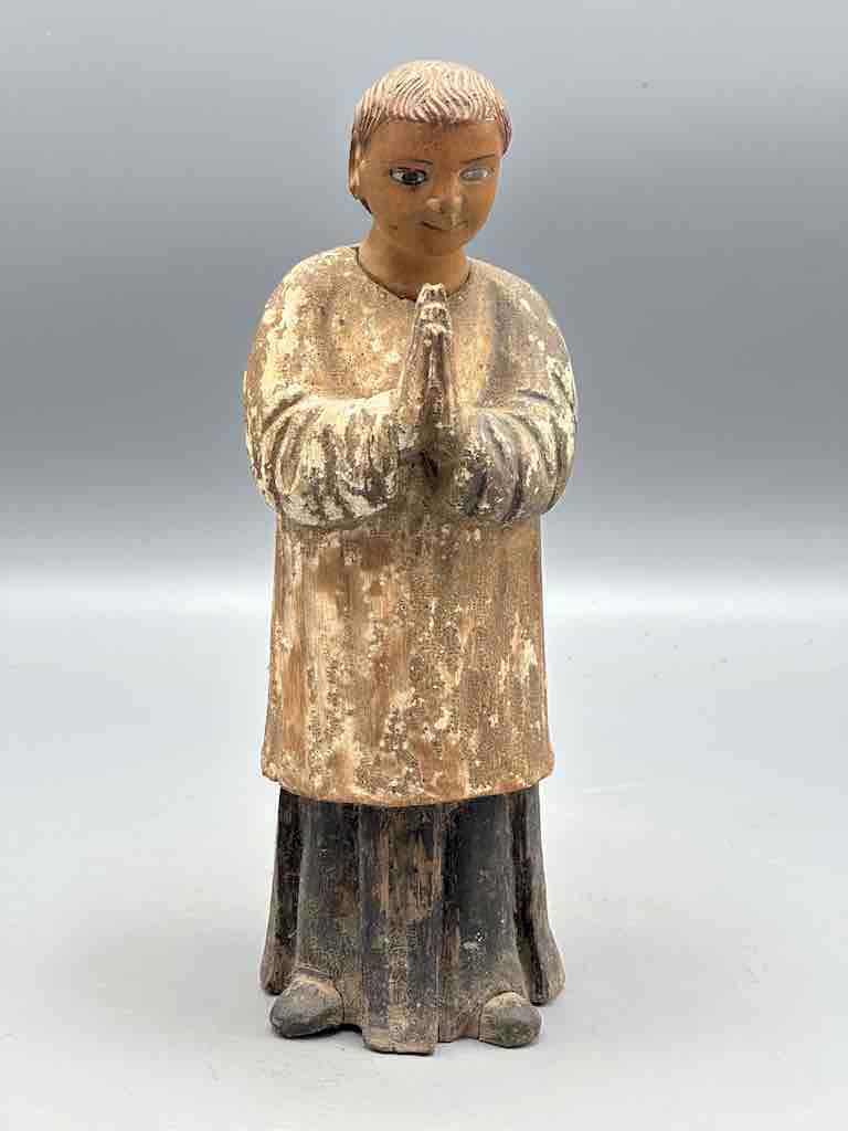 Small Antique Vietnamese Catholic Male Saint Figure