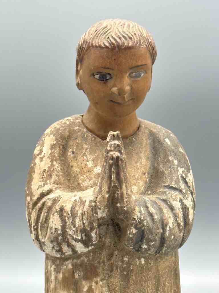 Small Antique Vietnamese Catholic Male Saint Figure