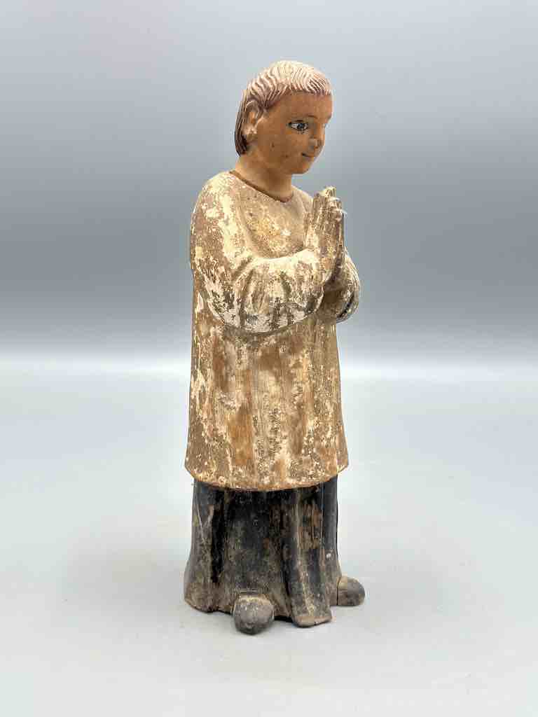 Small Antique Vietnamese Catholic Male Saint Figure