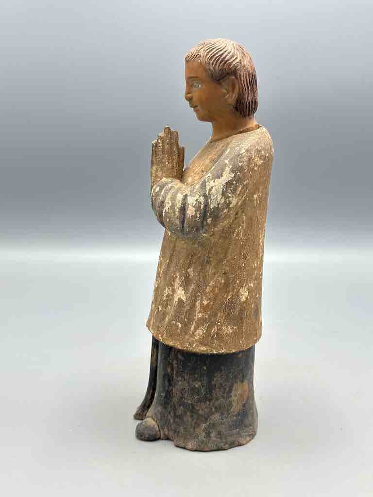 Small Antique Vietnamese Catholic Male Saint Figure