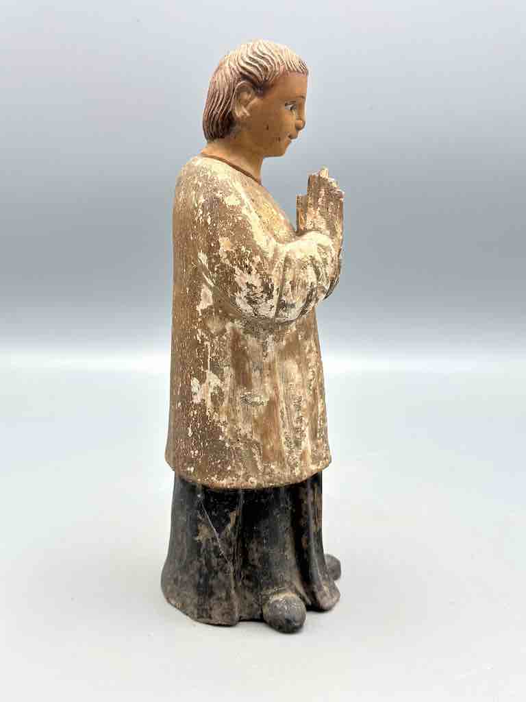 Small Antique Vietnamese Catholic Male Saint Figure