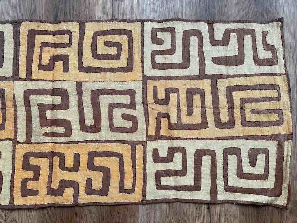 Kuba Cloth Long Raffia Textile | 136 x 27"