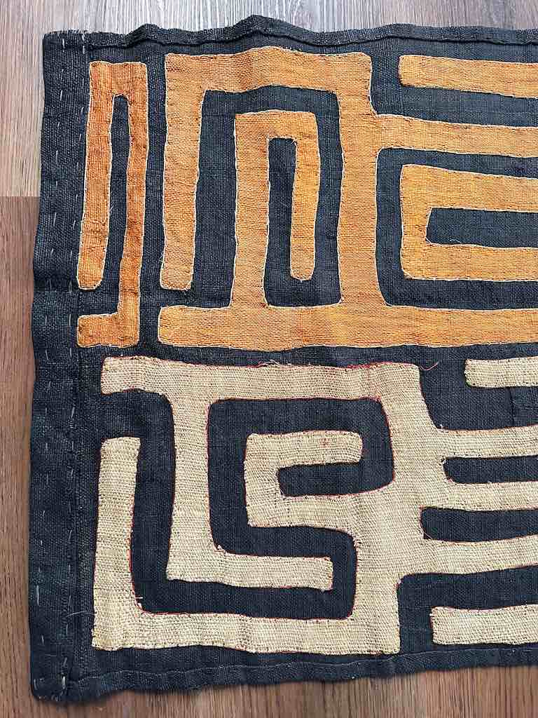 Kuba Cloth Long Raffia Textile | 149 x 21"