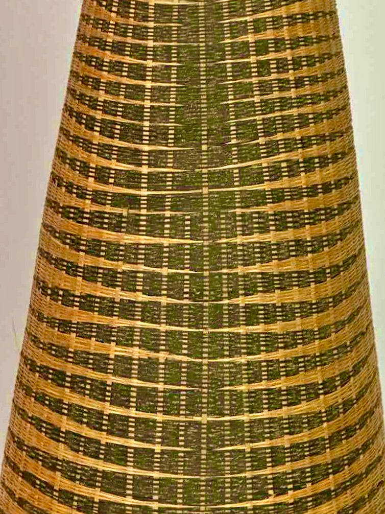 Tutsi Decor Very Detailed Weave Tall Slender Basket - Rwanda