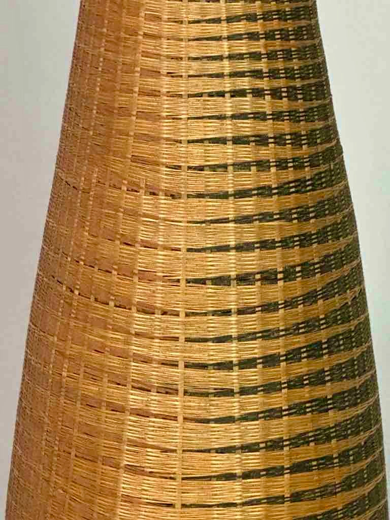 Tutsi Decor Very Detailed Weave Tall Slender Basket - Rwanda