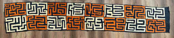 Kuba Cloth Long Raffia Textile | 127 x 21"